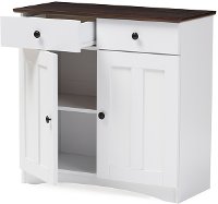 6522-RCW White Buffet Kitchen Cabinet - Lauren-4