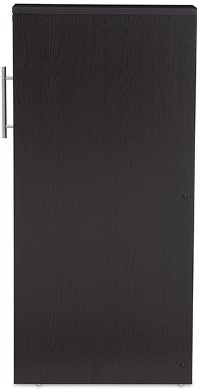 6473-RCW Dark Brown Wood Single Door Bookcase - Lindo-5