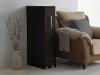 6473-RCW Dark Brown Wood Single Door Bookcase - Lindo-6