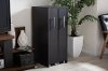 6474-RCW Dark Brown Double Door Bookcase - Lindo