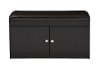 6475-RCW Dark Brown Shoe Cabinet Seating Bench - Margaret