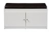 6476-RCW White Shoe Cabinet Seating Bench - Margaret-4