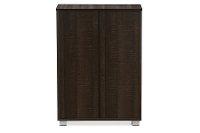 6496-RCW Dark Brown Storage Cabinet with Glass Doors - Mason-5