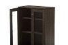 6496-RCW Dark Brown Storage Cabinet with Glass Doors - Mason-6