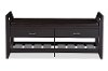 6463-RCW Dark Brown Shoe Storage/ Seating Bench - Maurine-1