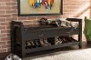 6463-RCW Dark Brown Shoe Storage/ Seating Bench - Maurine-4