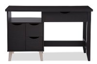 6471-RCW Dark Brown Contemporary Study Desk - Mckenzie