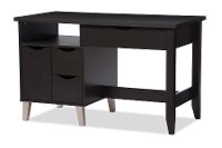 6471-RCW Dark Brown Contemporary Study Desk - Mckenzie-2