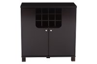 6631-RCW Modern Dark Brown Dry Bar and Wine Cabinet - Murano
