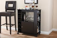 6633-RCW Dark Brown Dry Bar and Wine Cabinet - Ontario
