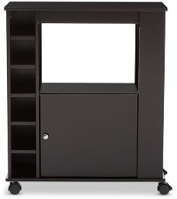 6633-RCW Dark Brown Dry Bar and Wine Cabinet - Ontario-2