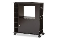 6633-RCW Dark Brown Dry Bar and Wine Cabinet - Ontario-3