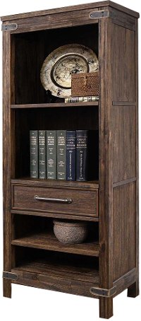 6268-882/BURNWALNUT Rustic Brown Bookcase - New Castle