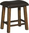 6268-821 Rustic Brown Counter Height Stool with Padded Seat - New Castle