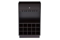 6634-RCW Dark Brown Dry Bar and Wine Cabinet - Oscar