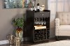 6634-RCW Dark Brown Dry Bar and Wine Cabinet - Oscar-6