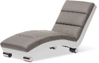 6830-RCW Gray and White Chaise Lounge - Percy