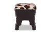 6381-RCW Cow Print and Brown Faux Leather Stool - Sally-2
