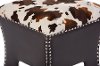 6381-RCW Cow Print and Brown Faux Leather Stool - Sally-3