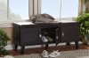 6792-RCW Dark Brown Entryway Bench/ Shoe Organizer - Sheffield