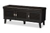 6792-RCW Dark Brown Entryway Bench/ Shoe Organizer - Sheffield-3