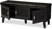 6792-RCW Dark Brown Entryway Bench/ Shoe Organizer - Sheffield-4