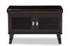 6793-RCW Dark Brown Storage Bench/ Shoe Cabinet - Sheffield
