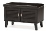 6793-RCW Dark Brown Storage Bench/ Shoe Cabinet - Sheffield-2