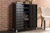 6477-RCW Dark Brown Shoe Cabinet with Open Shelves - Shirley-2