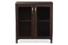 6499-RCW Dark Brown Cabinet with Glass Doors - Sintra-2