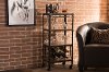 6646-RCW Antique Black Wood and Metal Storage Shelf - Swanson