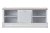 6246-RCW White Cushioned Storage Bench - Swiss