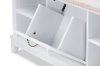6246-RCW White Cushioned Storage Bench - Swiss-6