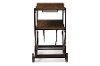 6643-RCW Metal and Wood Wheeled Wine Rack Cart - Triesta-4