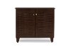 6513-RCW Dark Brown 2-Door Shoe Cabinet - Winda-2