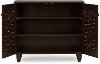 6513-RCW Dark Brown 2-Door Shoe Cabinet - Winda-3