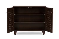 6513-RCW Dark Brown 2-Door Shoe Cabinet - Winda-3