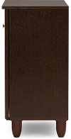 6513-RCW Dark Brown 2-Door Shoe Cabinet - Winda-5