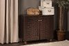 6513-RCW Dark Brown 2-Door Shoe Cabinet - Winda-6