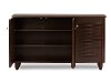 6514-RCW Dark Brown 3-Door Shoe Storage Cabinet - Winda-3