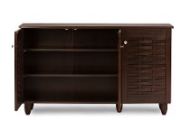 6514-RCW Dark Brown 3-Door Shoe Storage Cabinet - Winda-3
