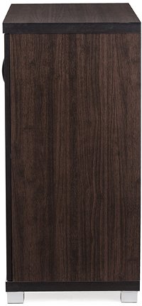6494-RCW Dark Brown Storage Cabinet with Glass Doors - Zentra-4