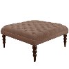 448VLVCC Velvet Cocoa Tufted Cocktail Ottoman