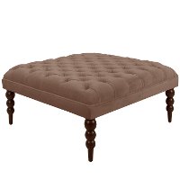 448VLVCC Velvet Cocoa Tufted Cocktail Ottoman