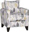 Contemporary Stone Gray Leaf Accent Chair - Bryn