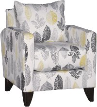 Contemporary Stone Gray Leaf Accent Chair - Bryn