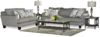Contemporary Stone Gray 7 Piece Living Room Set - Bryn