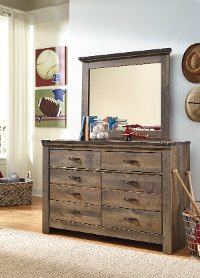 Contemporary Rustic Oak Youth Dresser - Trinell