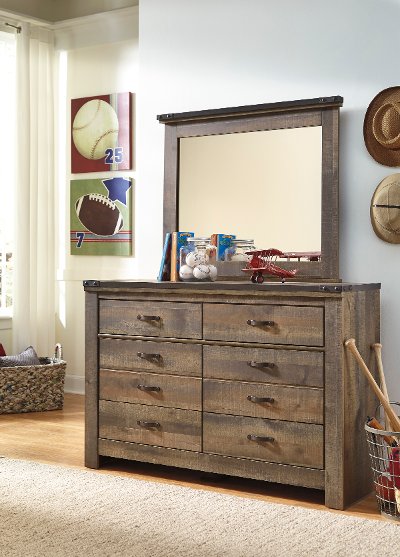 Contemporary Rustic Oak Youth Dresser - Trinell