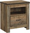 Clearance Contemporary Rustic Oak Youth Nightstand - Trinell